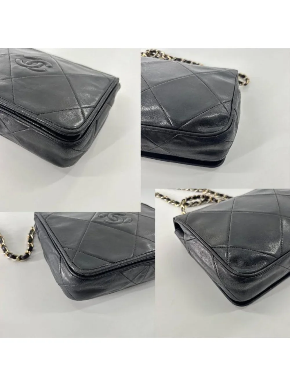 Chanel Super Quilted CC Logo Shoulder Bag Black